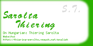 sarolta thiering business card